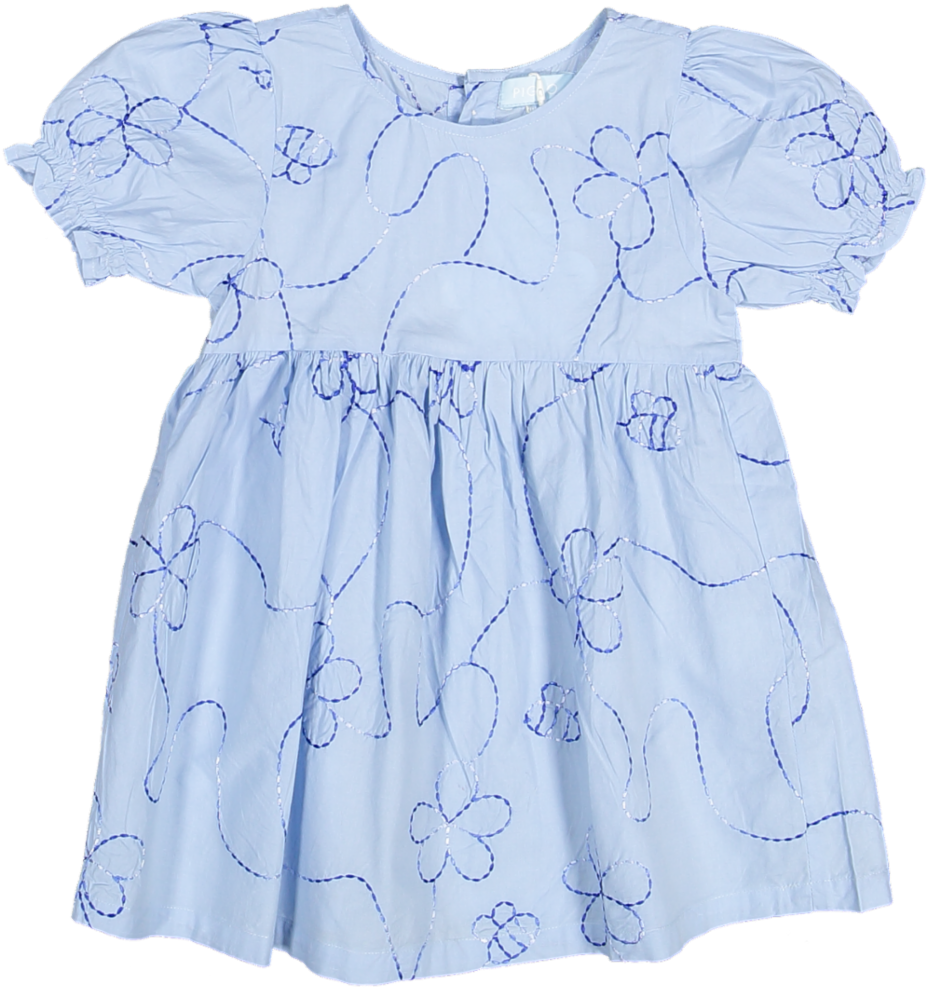 Light Blue Jardin Ruffle Dress