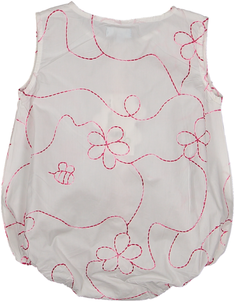 Red & White Color Jardin Romper Whoopi