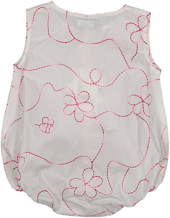 Red & White Color Jardin Romper Whoopi