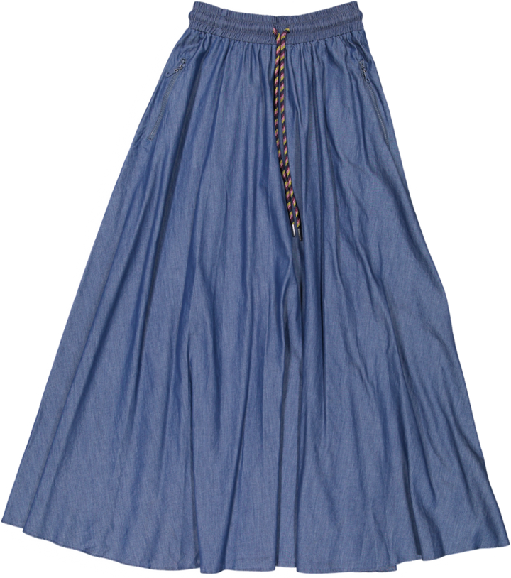 TRURO SKIRT 25B MAXI LENGTH-Dark Denim