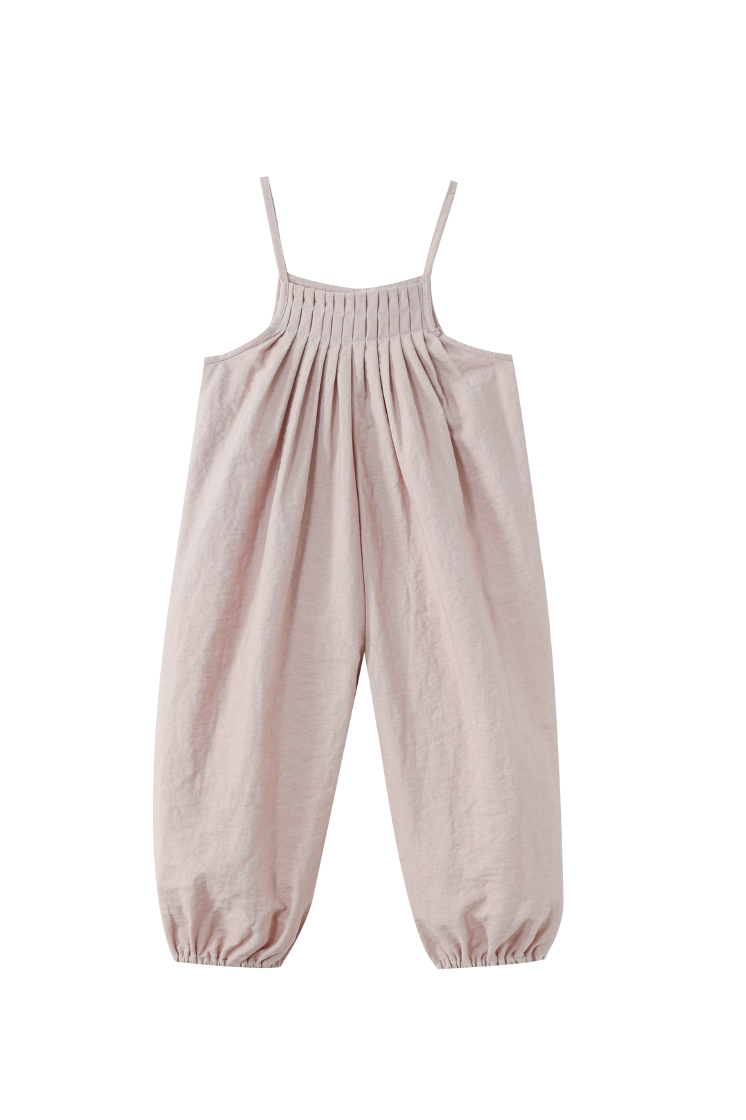 LONG ROMPER WITH TUCKS-PINK