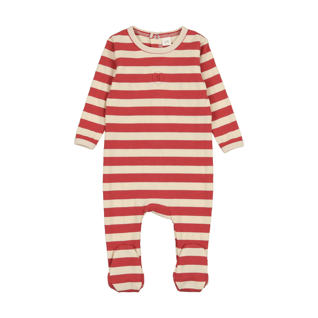 SP25095F-Striped Footie-BRICK