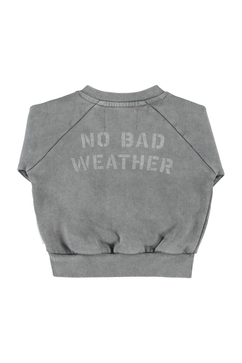 FLP2606.B SWEATSHIRT - GREY W/ SUN & CLOUD PRINT