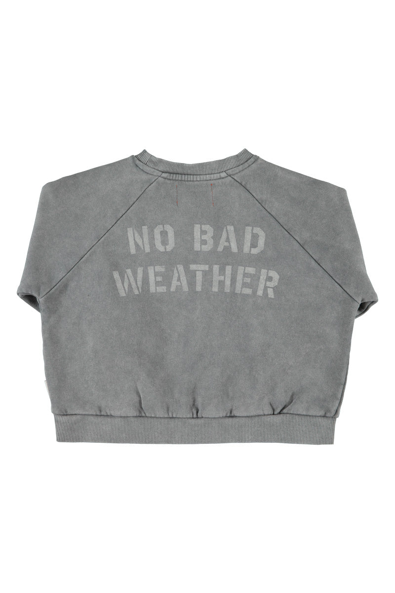 FLP2606.K SWEATSHIRT - GREY W/ SUN & CLOUD PRINT
