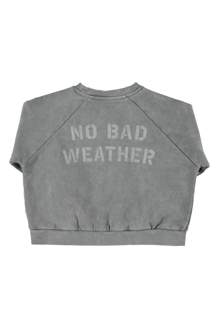 FLP2606.K SWEATSHIRT - GREY W/ SUN & CLOUD PRINT