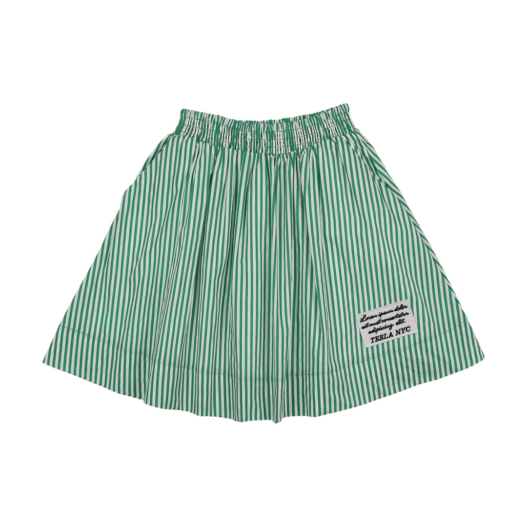 22-023A-SEERSUCKER SKIRT-GREEN