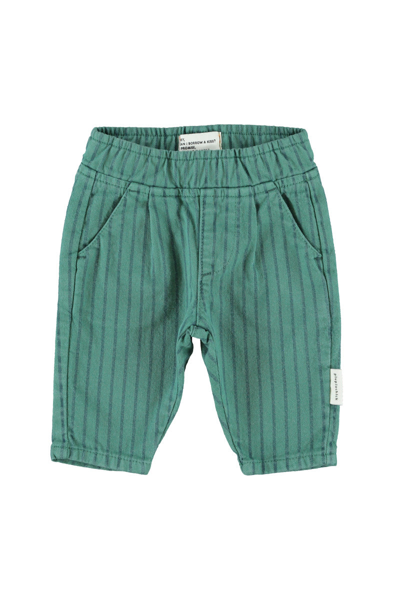 UN2602.B TROUSERS - GREEN W/ BLACK STRIPES