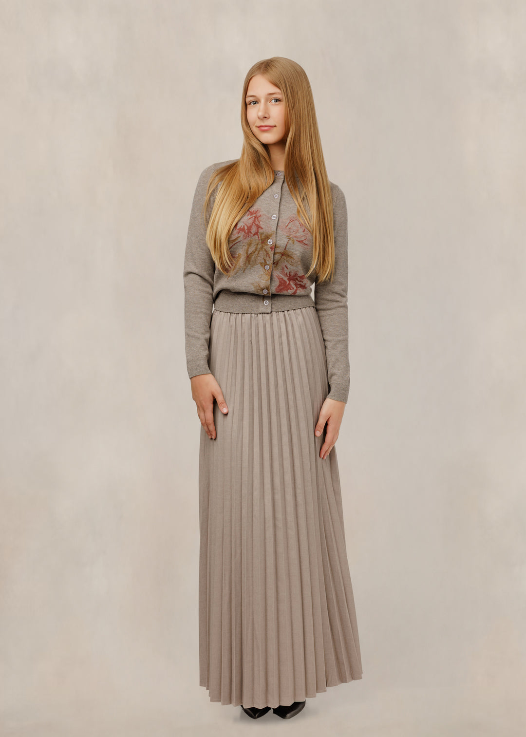 TW61607S-A Stone Accordion Skirt