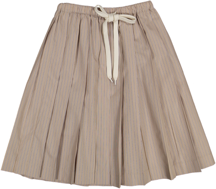 UNLABEL SKIRT-DARK SAND STRIPES