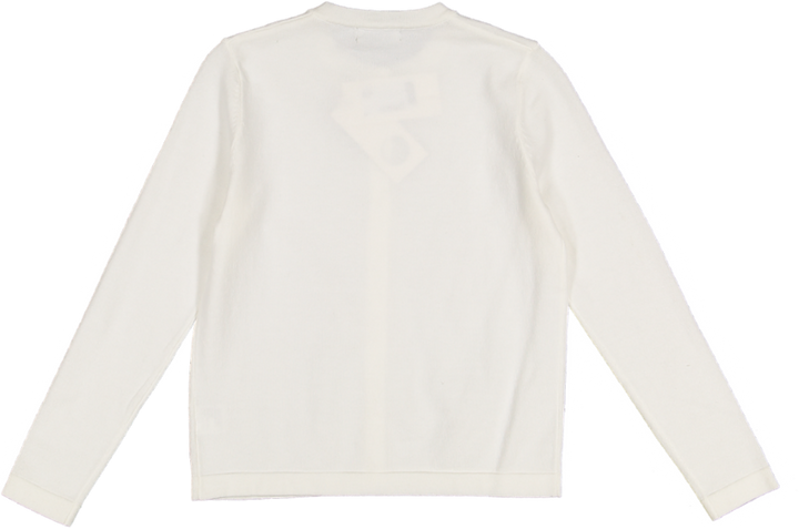 C-25989-Silk Knit Button Cardigan Ivory