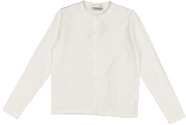 C-25989-Silk Knit Button Cardigan Ivory