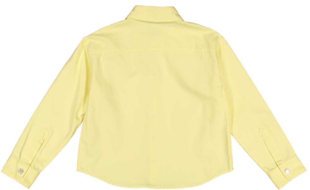 C-26306-Denim Heart Patch Blouse Yellow