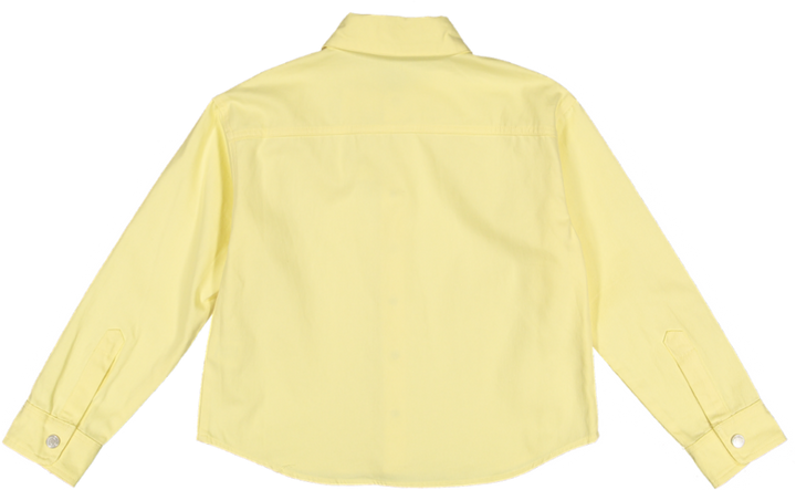 C-26306-Denim Heart Patch Blouse Yellow