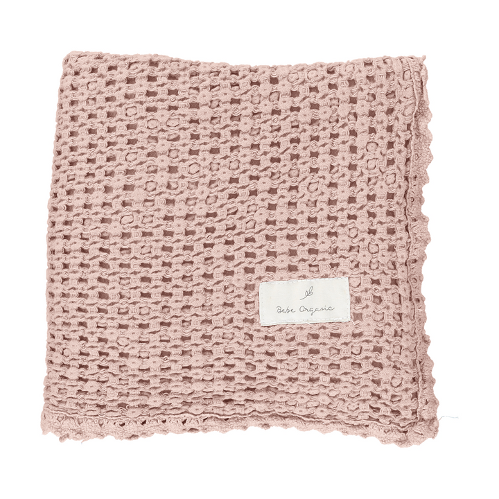 Waffle Blanket-Dusty Rose