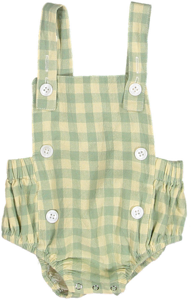 D23138-GINGHAM BABY ROMPER-Cloud Check