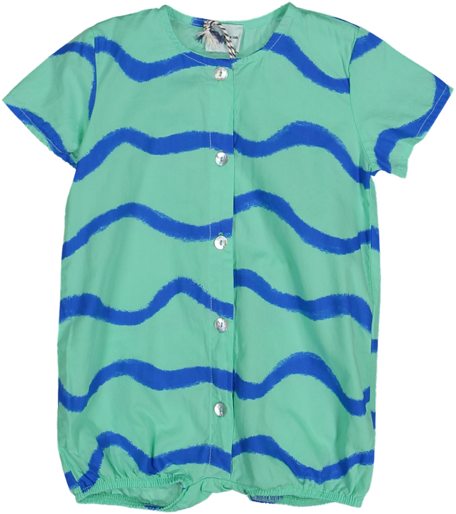 Exclusive Waves Romper - Mint