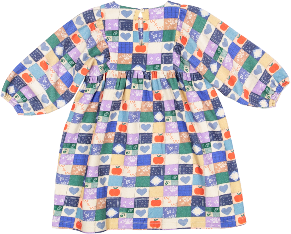 A25201L-Harriet Dress-multi quilt sweat