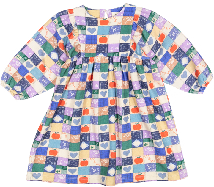 A25201L-Harriet Dress-multi quilt sweat