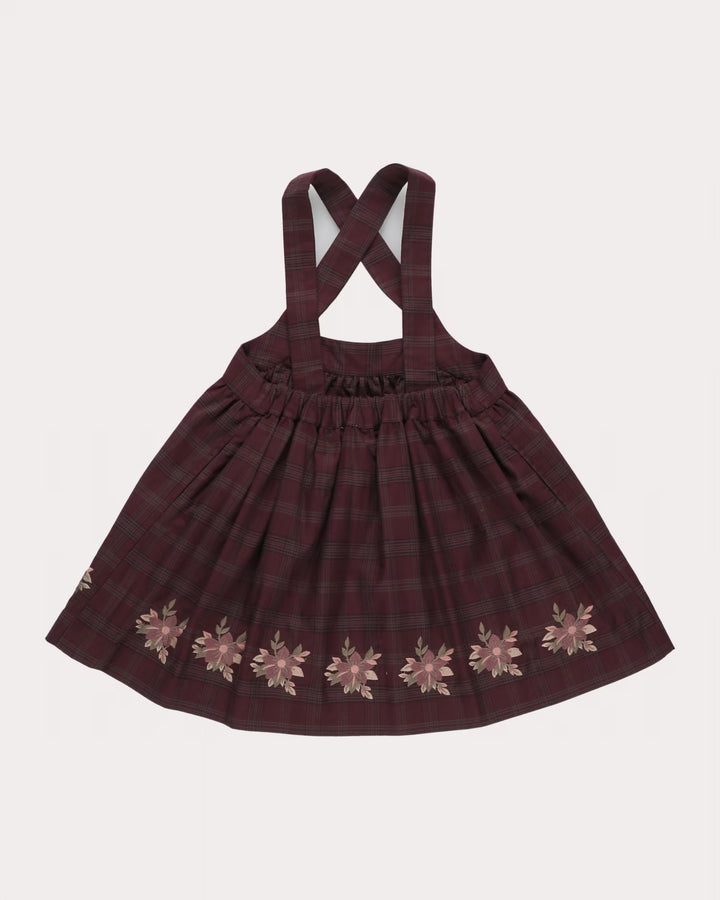 FB-FW26-00003 ANNIE SKIRT SHORT - YARN-DYED CHECKS PLUM