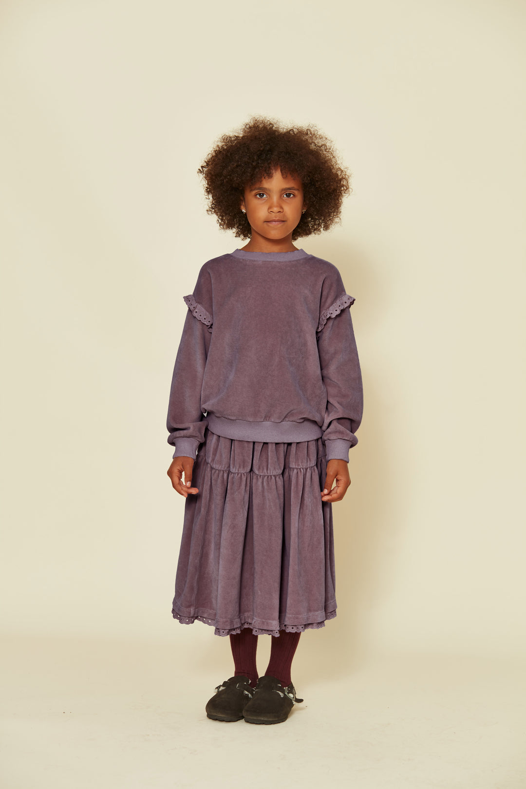 LILAC VELOUR SKIRT