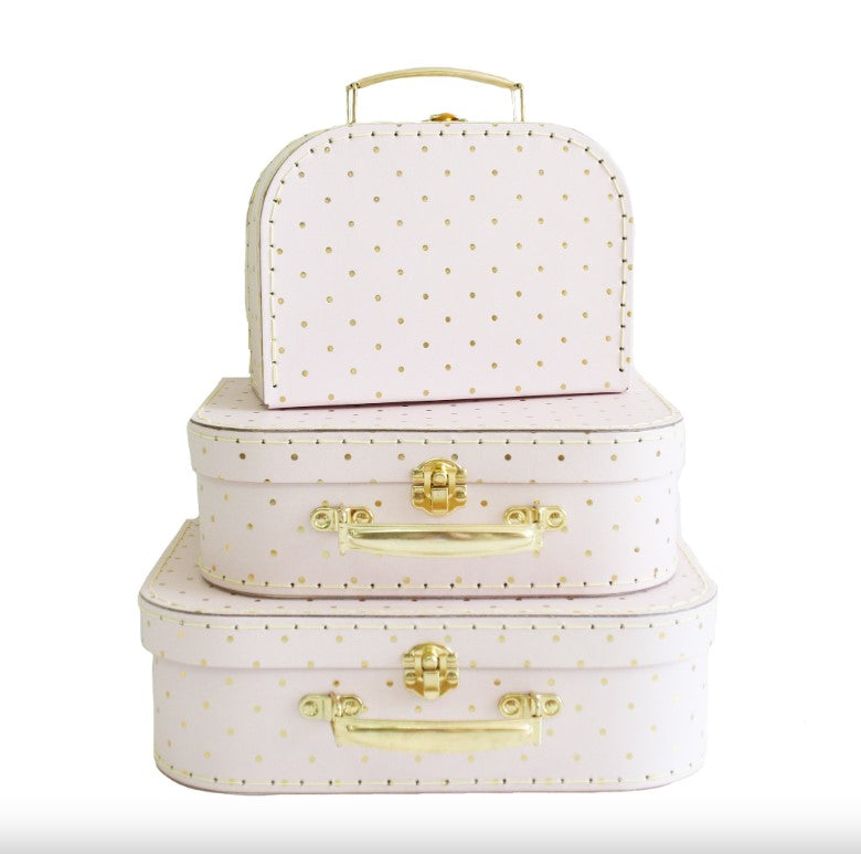 KIDS CARRY CASE SET-PINK/GOLD