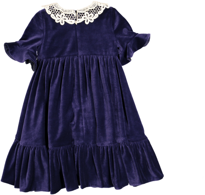 BILLIE DRESS-Navy Velvet