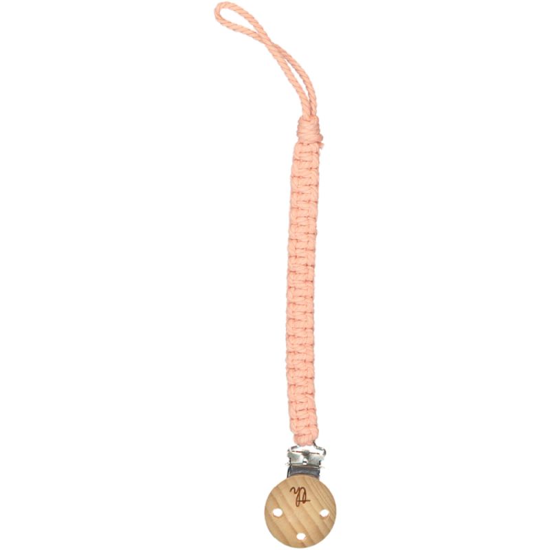 LE Hailey Petite Macrame Paci/Toy Clip-Dusty Pink (02)